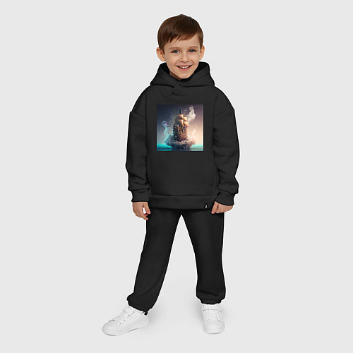 Детский костюм оверсайз Путешествие во времени / Черный – фото 4