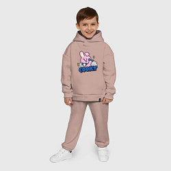 Детский костюм оверсайз Cooky BT21 Jungkook, цвет: пыльно-розовый — фото 2