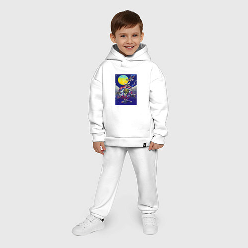 Детский костюм оверсайз Космос - фантастика - нейросеть / Белый – фото 4