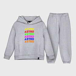 Детский костюм оверсайз Astro color logo, цвет: меланж