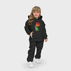 Детский костюм оверсайз Весенний тюльпан, цвет: черный — фото 2
