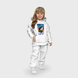 Детский костюм оверсайз Стаффорд космонавт - нейросеть, цвет: белый — фото 2