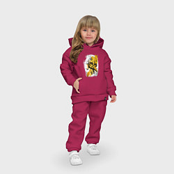 Детский костюм оверсайз Бамблби арт, цвет: маджента — фото 2