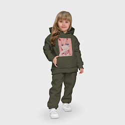 Детский костюм оверсайз Любимый во Франксе: Ноль Два, цвет: хаки — фото 2