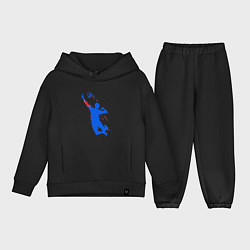 Детский костюм оверсайз Волейболист в прыжке, цвет: черный