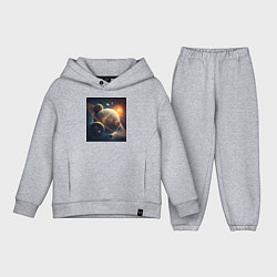 Детский костюм оверсайз Вся красота космоса, цвет: меланж