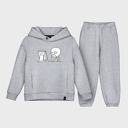 Детский костюм оверсайз Мемный программист, цвет: меланж