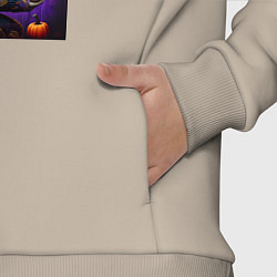 Детский костюм оверсайз Чешуйчетый котяра - хэллоуин - ночь, цвет: миндальный — фото 2