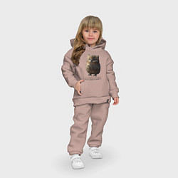 Детский костюм оверсайз Мем - каламбур котобушек, цвет: пыльно-розовый — фото 2