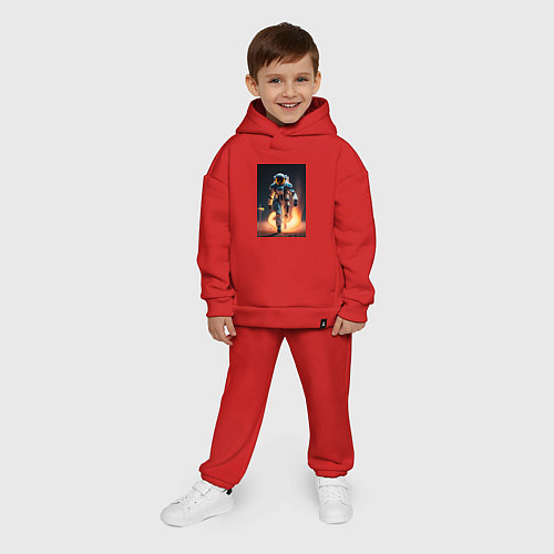 Детский костюм оверсайз Брутальный астронавт / Красный – фото 4