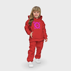 Детский костюм оверсайз Милая дочь, цвет: красный — фото 2