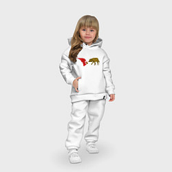 Детский костюм оверсайз Красная Шапочка и волк, цвет: белый — фото 2