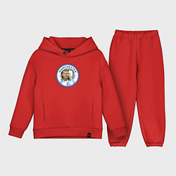Детский костюм оверсайз Эрлинг Холанд Манчестер Сити, цвет: красный