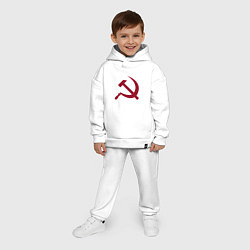 Детский костюм оверсайз Серп & Молот, цвет: белый — фото 2