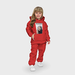 Детский костюм оверсайз Джису блэкпинк, цвет: красный — фото 2