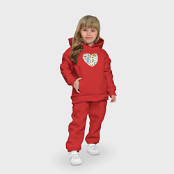 Детский костюм оверсайз Итальянское сердце, цвет: красный — фото 2