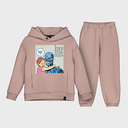 Детский костюм оверсайз Гуманизм, цвет: пыльно-розовый
