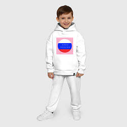Детский костюм оверсайз Russia Moscow 2023, цвет: белый — фото 2