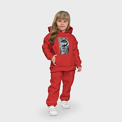 Детский костюм оверсайз Волчара - крутой хоккеист - нейросеть, цвет: красный — фото 2