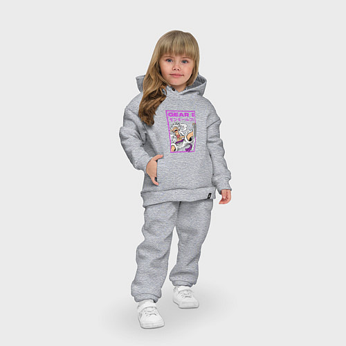 Детский костюм оверсайз One piece - gear 5 белый / Меланж – фото 3