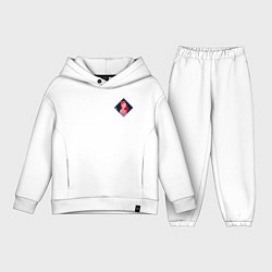 Детский костюм оверсайз Арт Розе из BlackPink - мини, цвет: белый