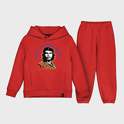 Детский костюм оверсайз Че Гевара - всегда вперёд к победе!, цвет: красный