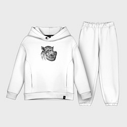 Детский костюм оверсайз Кабан жирный, цвет: белый