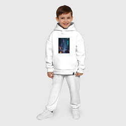 Детский костюм оверсайз Cyberpank, цвет: белый — фото 2