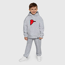 Детский костюм оверсайз Ты меня дополняешь, цвет: меланж — фото 2