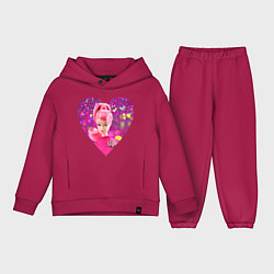 Детский костюм оверсайз Барби сердечко, цвет: маджента