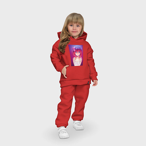 Детский костюм оверсайз Anime Girl refflex / Красный – фото 3