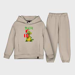 Детский костюм оверсайз Дракон с подарком 2024, цвет: миндальный