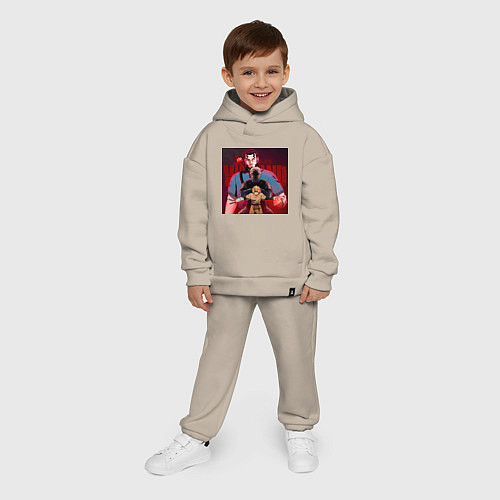 Детский костюм оверсайз Сага о Винланде - два отца / Миндальный – фото 4