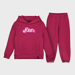 Детский костюм оверсайз Кен - объемными розовыми буквами