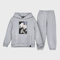 Детский костюм оверсайз Кот в ретро консолях, цвет: меланж