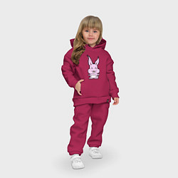 Детский костюм оверсайз Счастливый кролик, цвет: маджента — фото 2