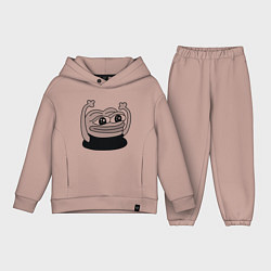 Детский костюм оверсайз Лягушонок радуется, цвет: пыльно-розовый