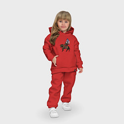 Детский костюм оверсайз Американский индеец, цвет: красный — фото 2