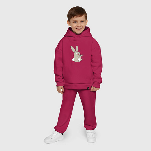 Детский костюм оверсайз Funny bunny / Маджента – фото 4