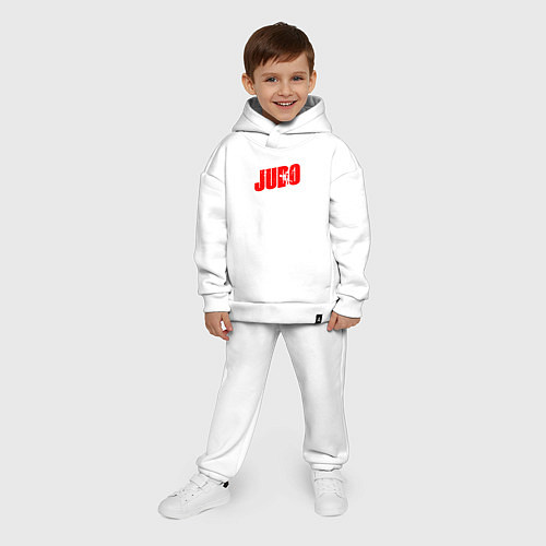 Детский костюм оверсайз Judo red / Белый – фото 4