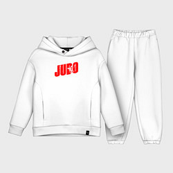 Детский костюм оверсайз Judo red, цвет: белый