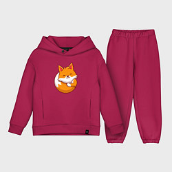 Детский костюм оверсайз Orange fox, цвет: маджента