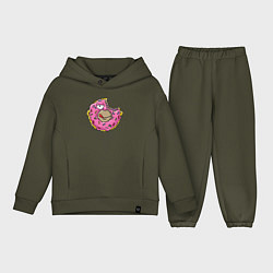 Детский костюм оверсайз Homer donut, цвет: хаки
