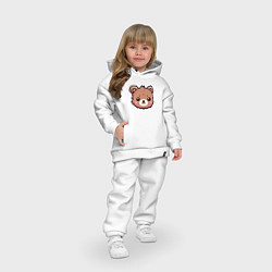 Детский костюм оверсайз Мордочка медведя, цвет: белый — фото 2