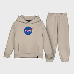 Детский костюм оверсайз Nope NASA, цвет: миндальный