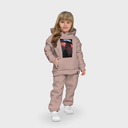 Детский костюм оверсайз Человек-бензопила Макима, цвет: пыльно-розовый — фото 2