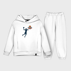 Детский костюм оверсайз Игрок в баскетбол basketball, цвет: белый