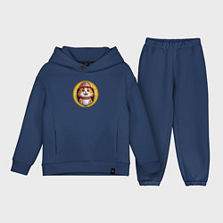 Детский костюм оверсайз Пушистый пожарный, цвет: тёмно-синий