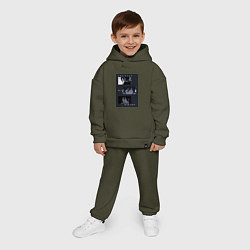 Детский костюм оверсайз Глаза бога войны, цвет: хаки — фото 2