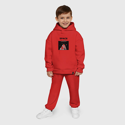 Детский костюм оверсайз Морской космос / Красный – фото 4